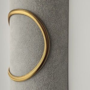 18k Gold Plated Stainless Steel Chunky Snake Chain,  Approx. 15.9 Inches